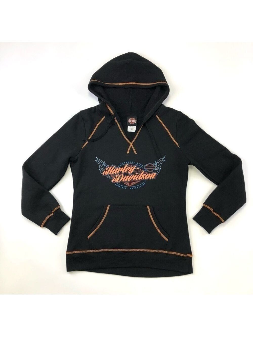 Harley-Davidson black Kitchener Waterloo fleece lined womens hoodie Medium
